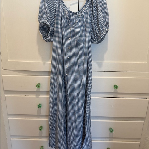 Blue Gingham JUNO DOEN DRESS - Picture 7 of 7
